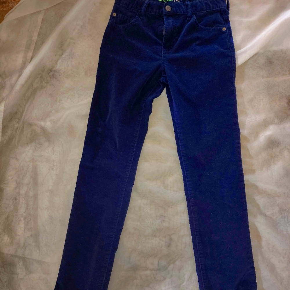 Kids Gap Babywale dark navy stretch slim cords 14